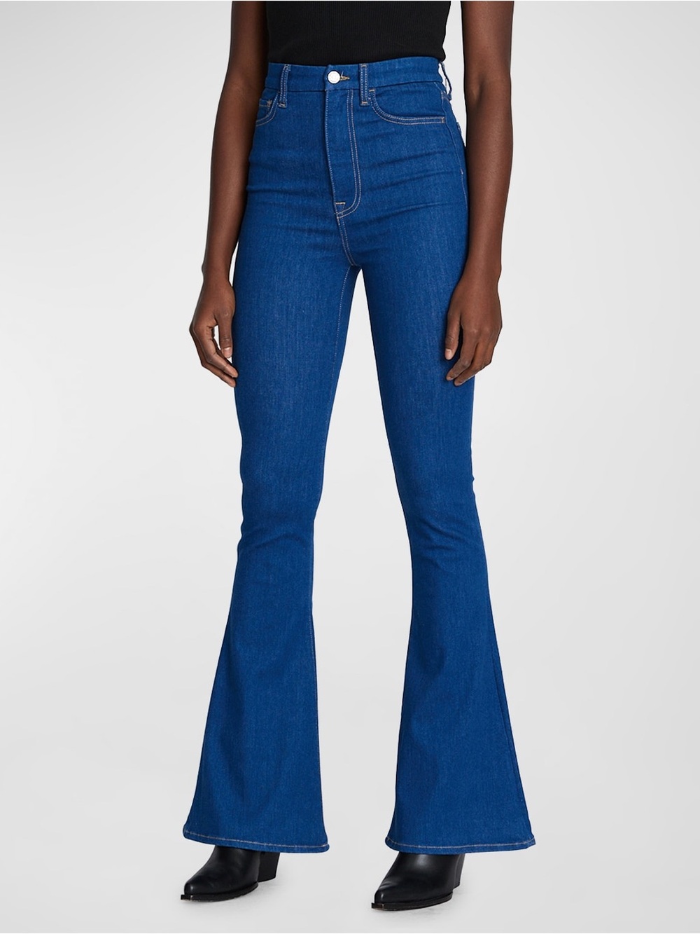 7 FOR ALL MANKIND 35” Inseam Ultra High Rise Skinny Flare Jeans Size 25
